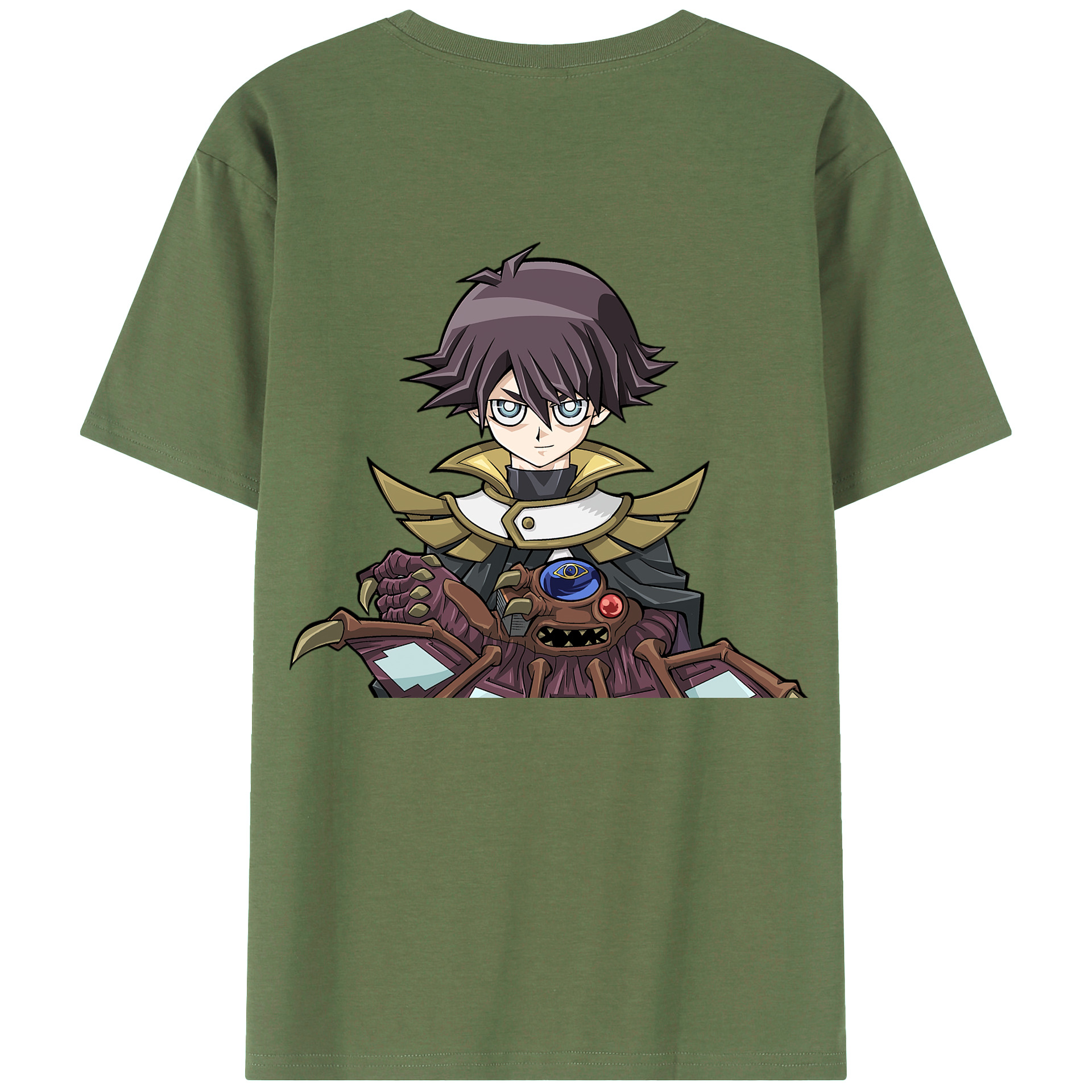 （画像用） 遊☆戯☆王 Yu-Gi-Oh! 綿100％ メンズ半袖Tシャツ（バックプリント） 通気性